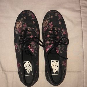 Flower printed Vans *worn twice*